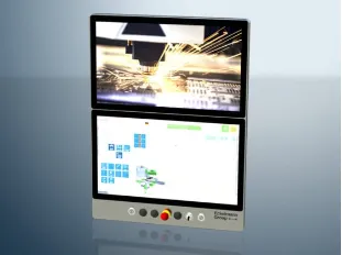 DualPanel - Compact dual display and control unit for industrial automation